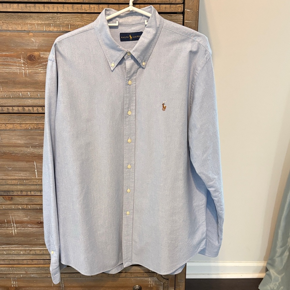 Ralph Lauren Men's XL Blue Button Down Shirt